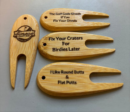 Wooden Golf Divot Repair Tool