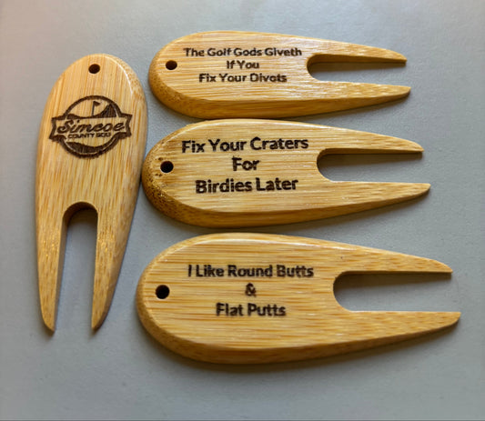 Wooden Golf Divot Repair Tool